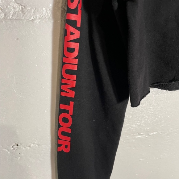 Justin Bieber Purpose Tour Cropped Hoodie H&M Divided Black Red Stadium Size S - Picture 5 of 9